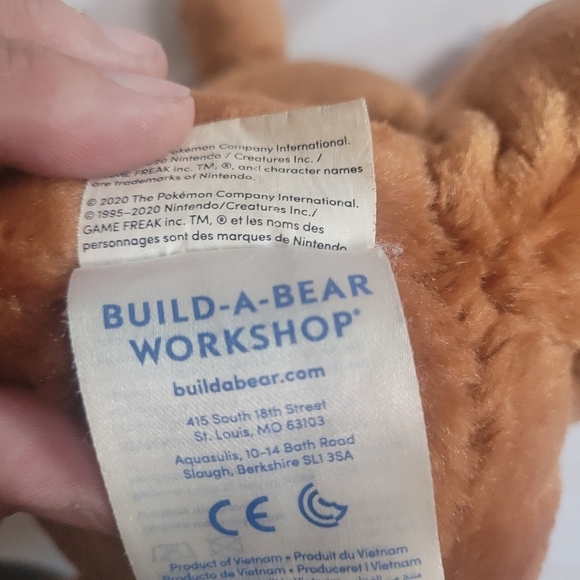 Pokemon Build A Bear Eevee 16" Plush Stuffed Animal - Picture 8 of 11